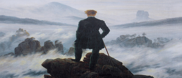 Caspar David Friedrich, Wanderer Above the Sea of Fog (1817-1818) – detail, modified 404 Error Page